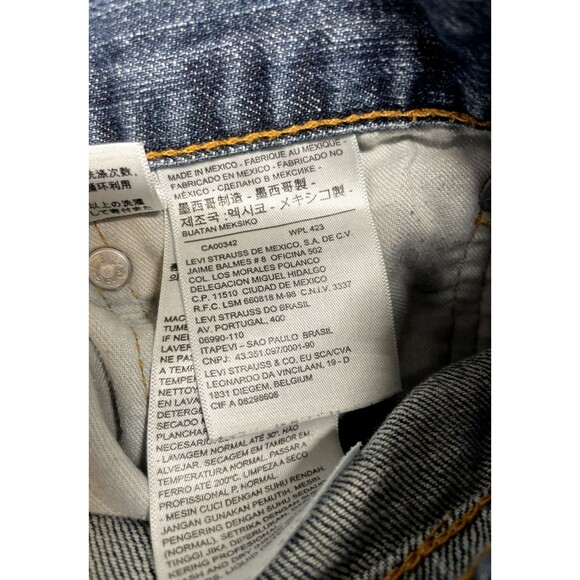 Levi's 505 Jeans Mens 38x32 Regular Fit Straight Leg Blue Denim Medium Wash - Picture 7 of 11